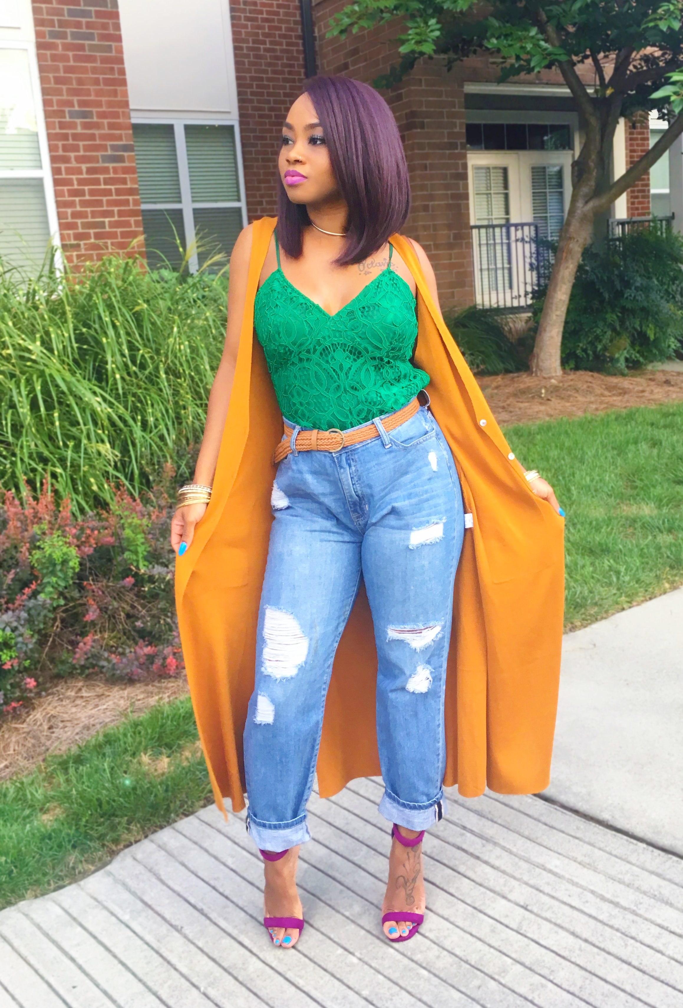 Emerald Casualty with Boyfriend Jeans