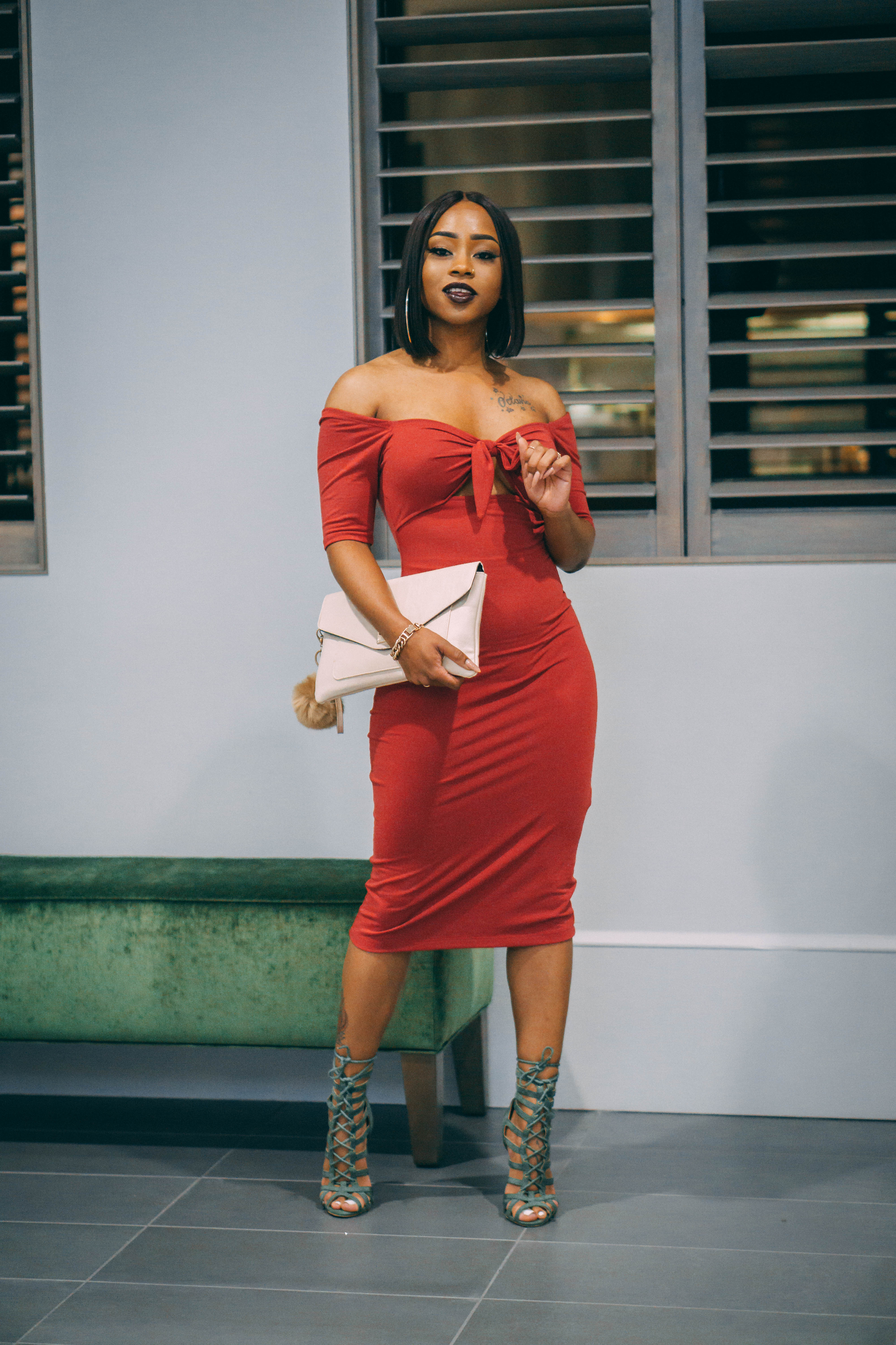 Such a Lady in $10 Cutout-Tie Front Dress