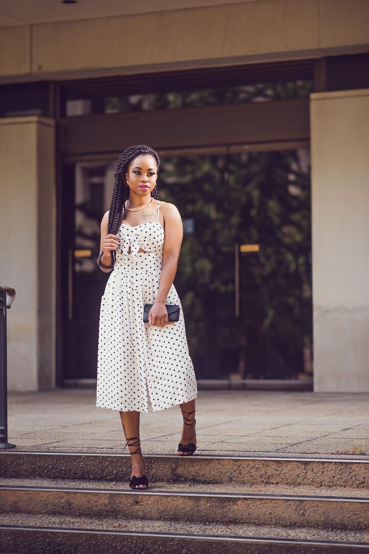 Target Tie-Front Polka Dot Dress