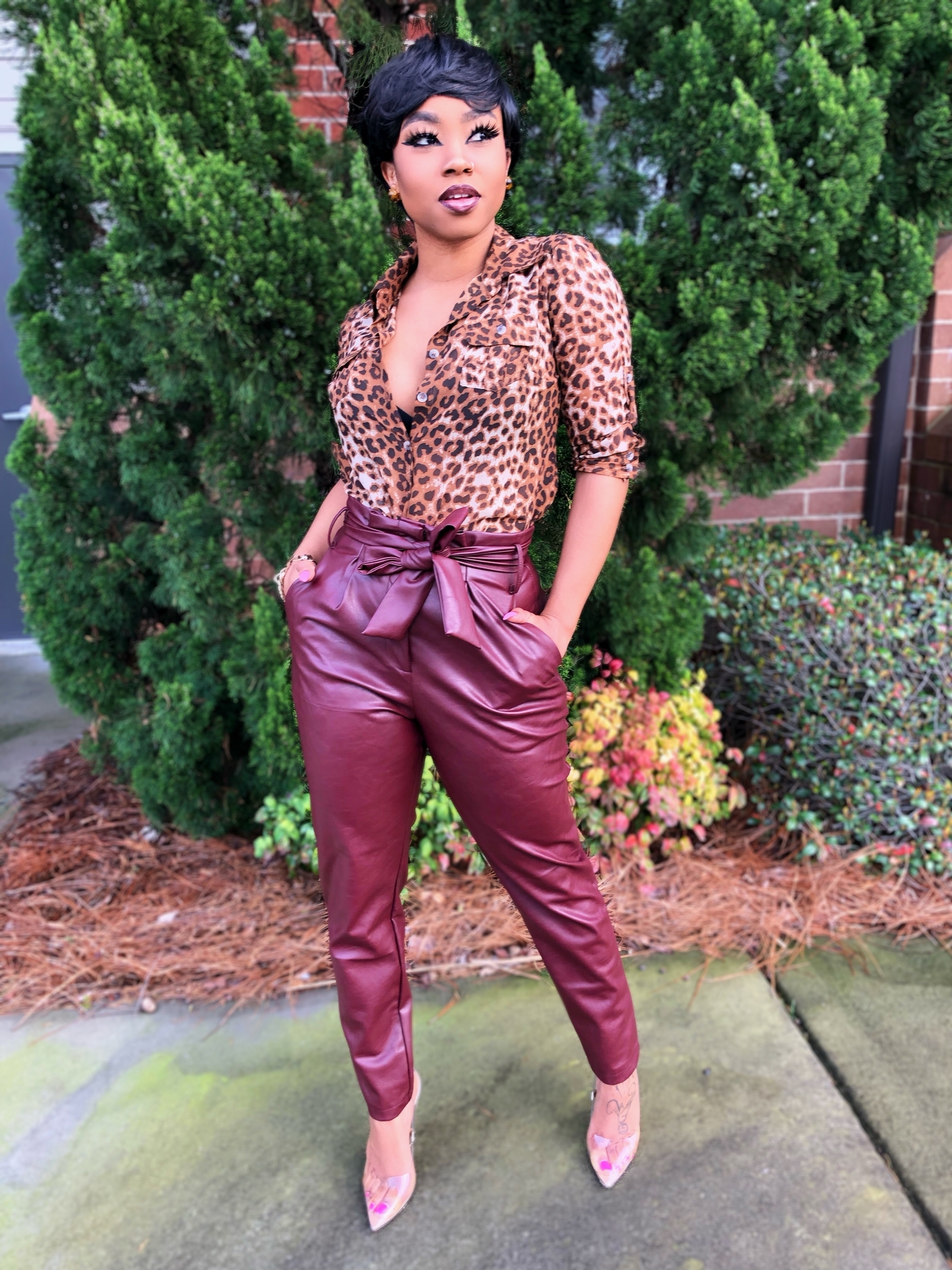 Leopard + Leather = OOTD