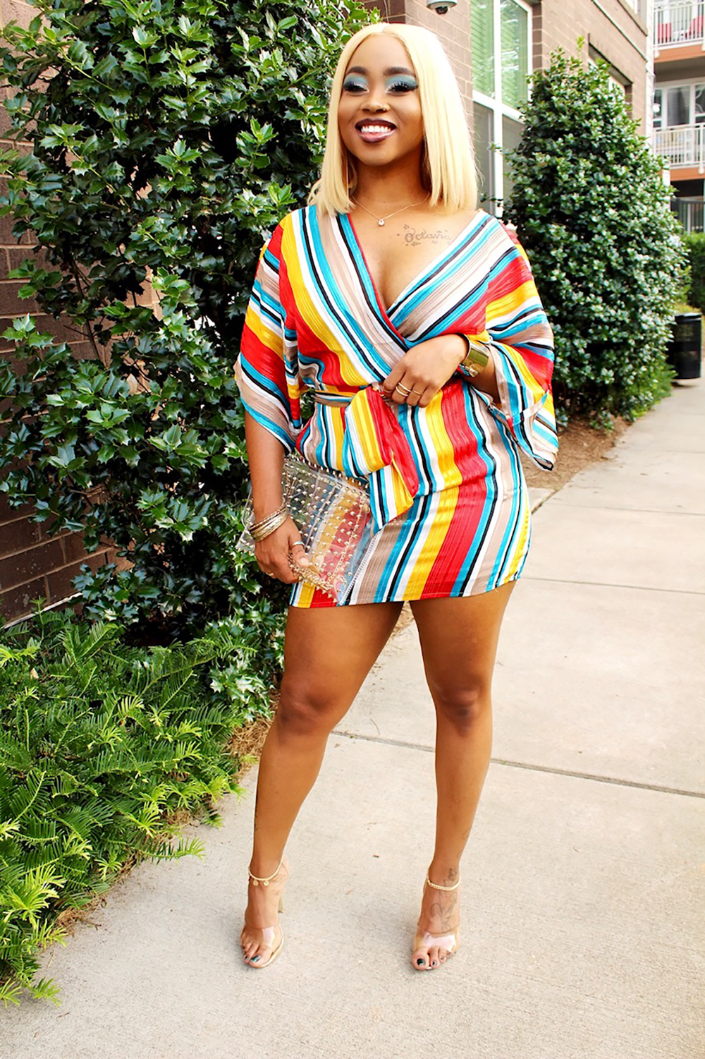 Colorful Stripe-Down Dress + Life Updates