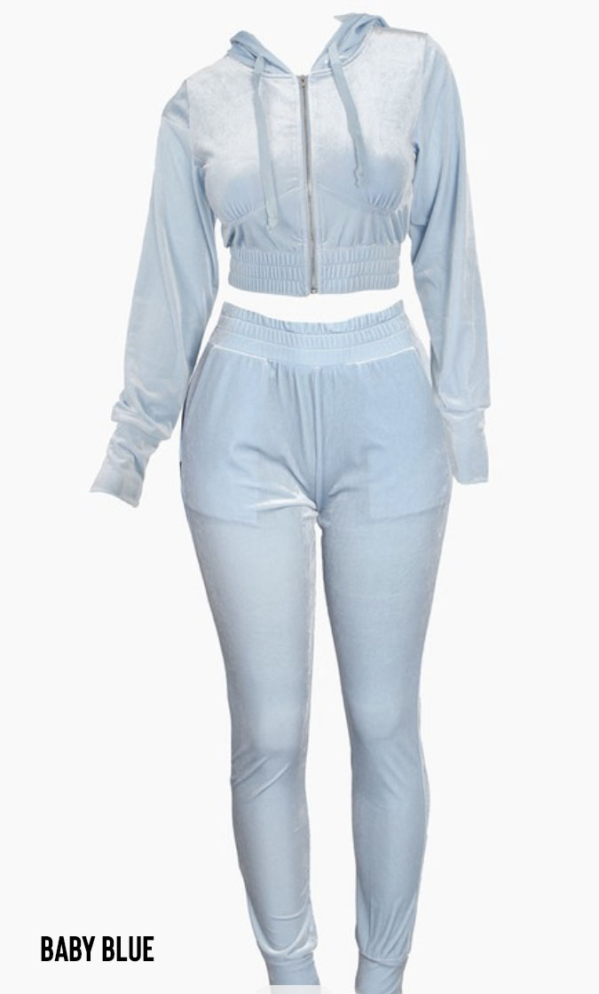 Velour Sets - Baby Blue