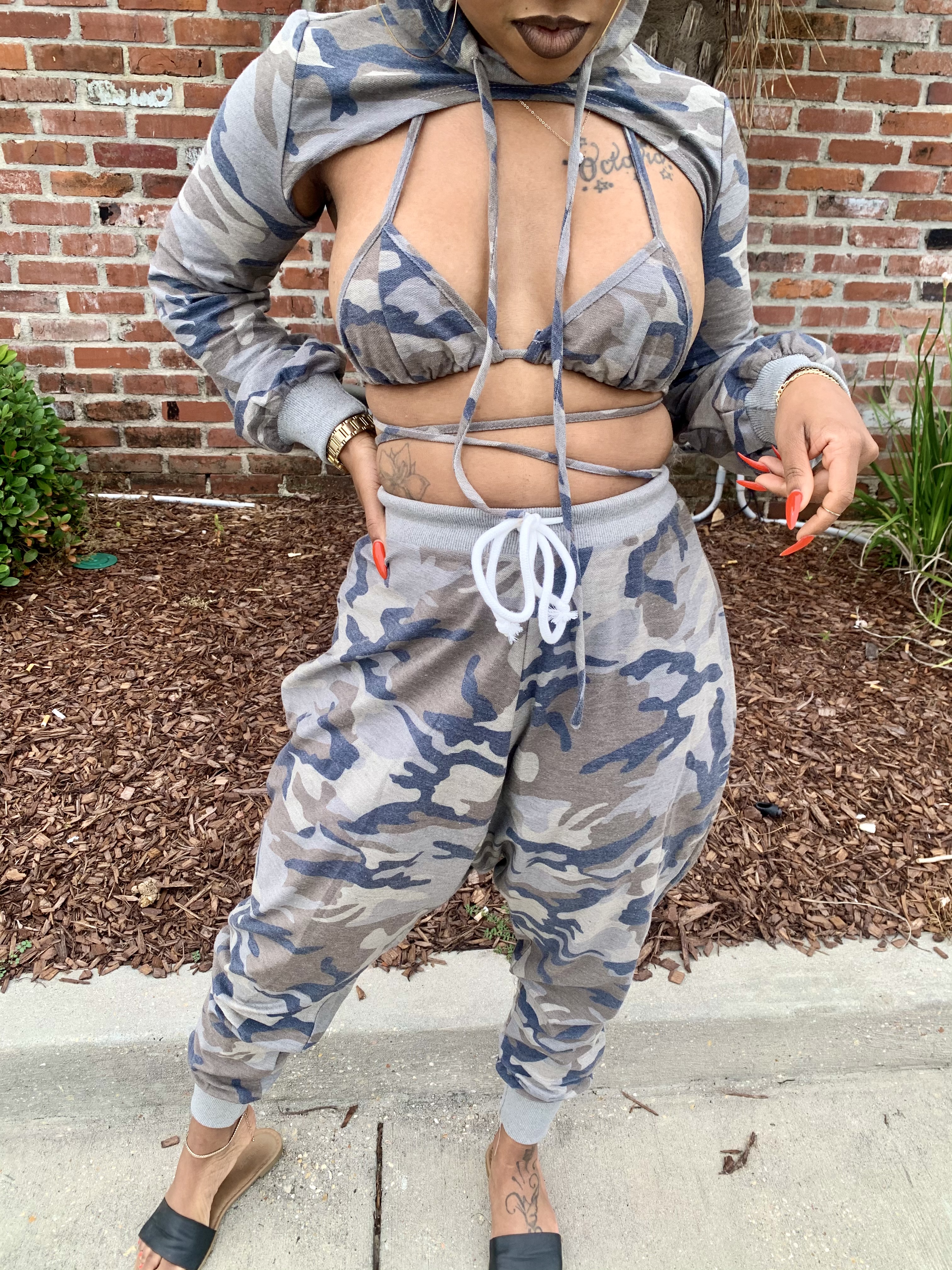 'I Am A Survivor' Camouflage 3PC Set