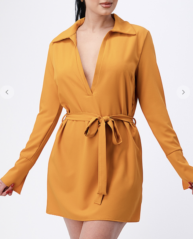 'Sunshine' Yellow Solid Dress