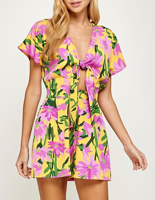 'Fab in Floral' Detailed Romper