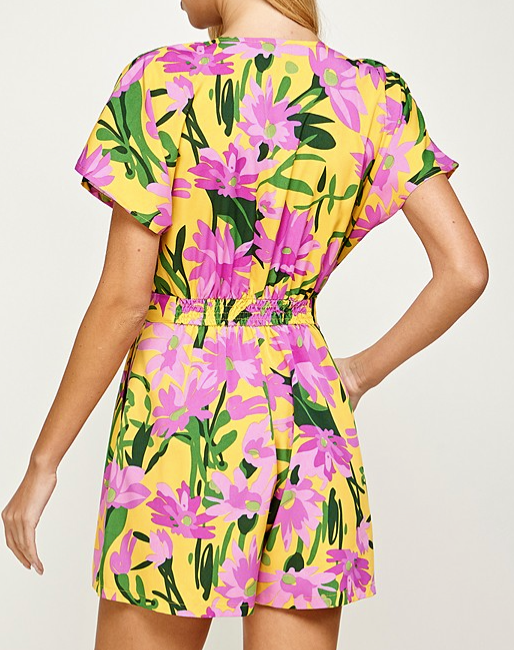 'Fab in Floral' Detailed Romper