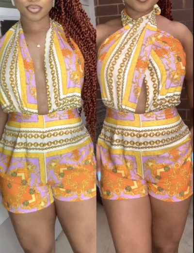 Spring-Geo Designed Romper